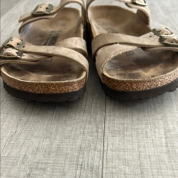 Birkenstock Taupe Triple-Strap Sandals - Picture 2 of 12
